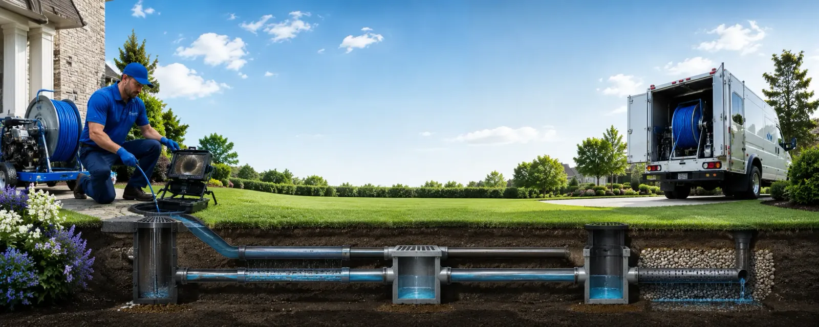 Outdoor drain cleaning information for Sperry, IA